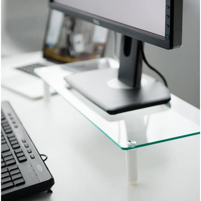 Ripiano Universale in Vetro Trasparente per Monitor Laptop Notebook