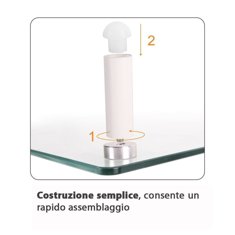 Ripiano Universale in Vetro Trasparente per Monitor Laptop Notebook