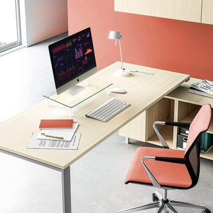 Ripiano Universale in Vetro Trasparente per Monitor Laptop Notebook