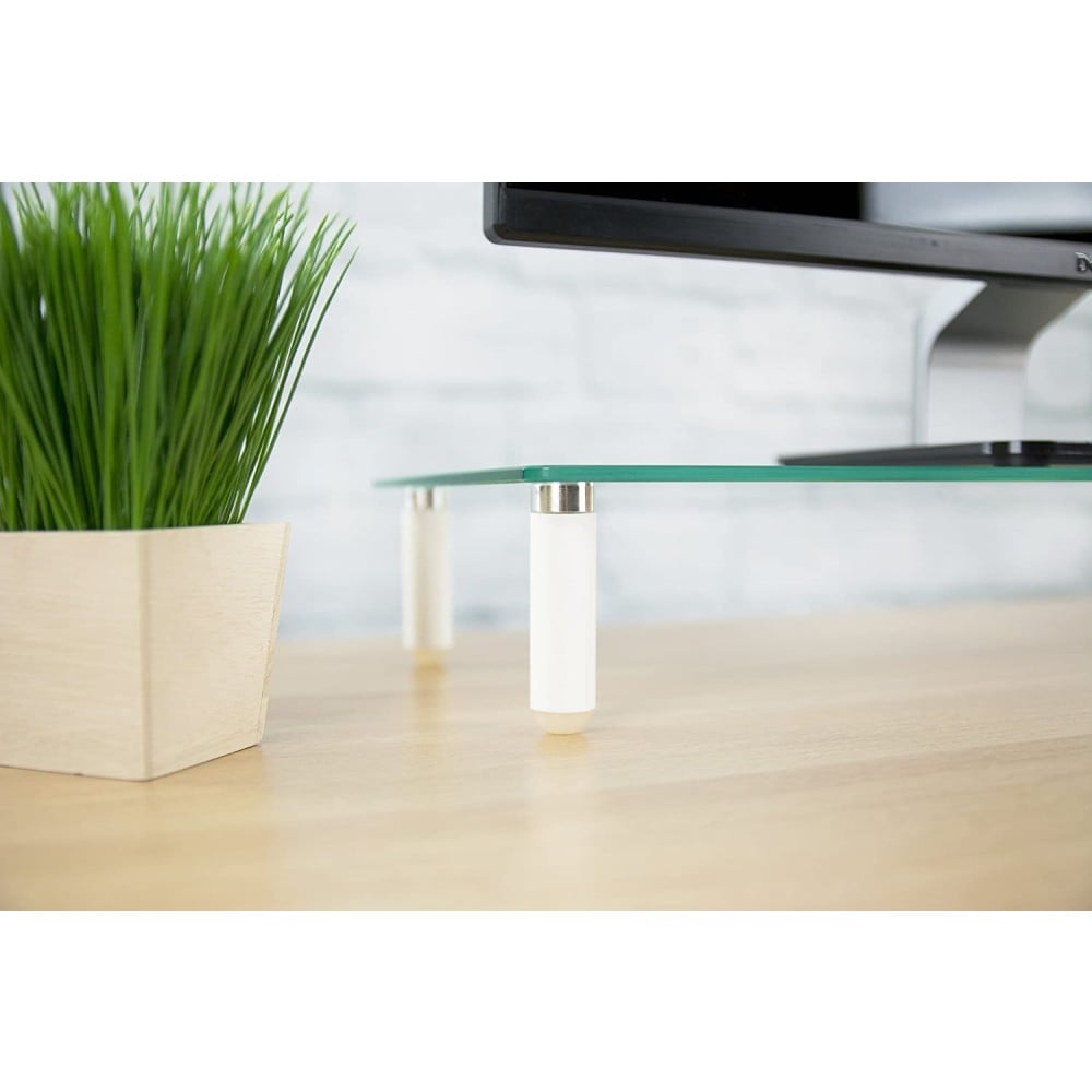 Ripiano Universale in Vetro Trasparente per Monitor Laptop Notebook