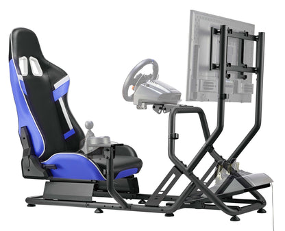 Poltrona/Simulatore guida Cortek serie 6 blu-nero