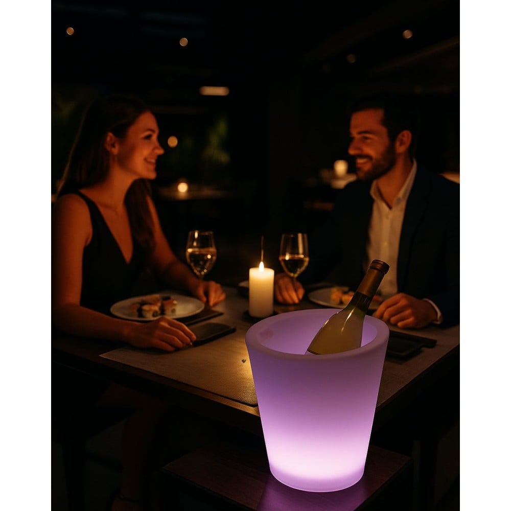 Secchiello Ghiaccio LED RGB Multicolore IP54 con Telecomando