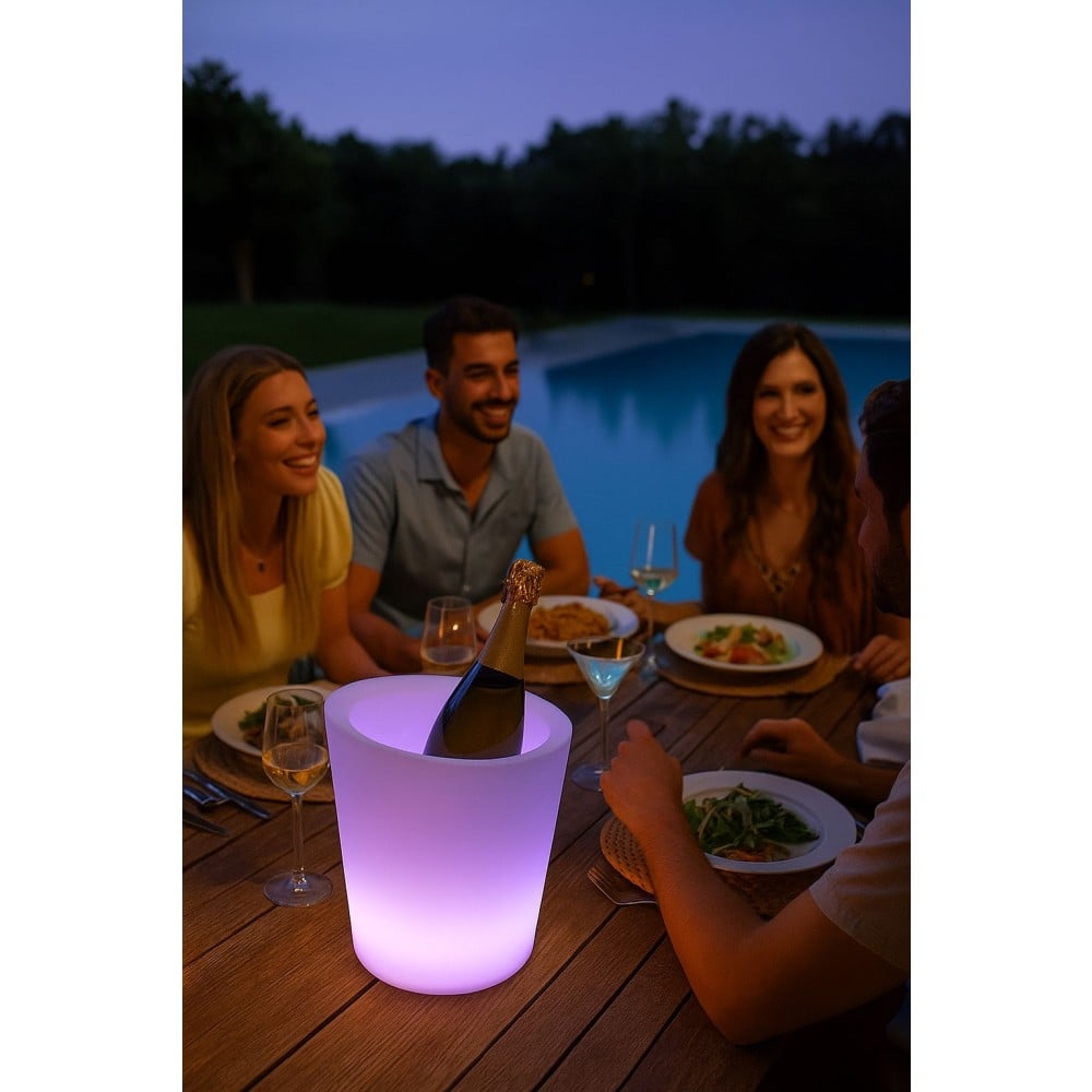 Secchiello Ghiaccio LED RGB Multicolore IP54 con Telecomando