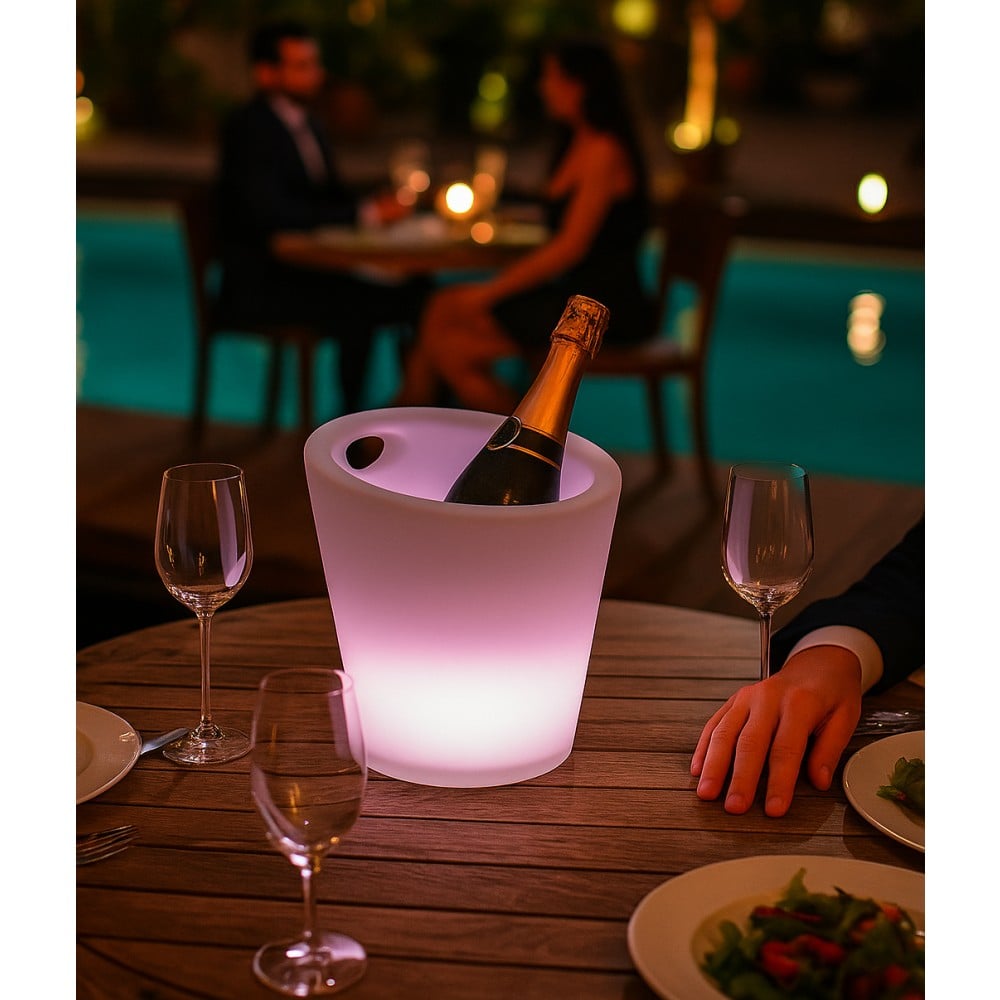 Secchiello Ghiaccio LED RGB Multicolore IP54 con Telecomando