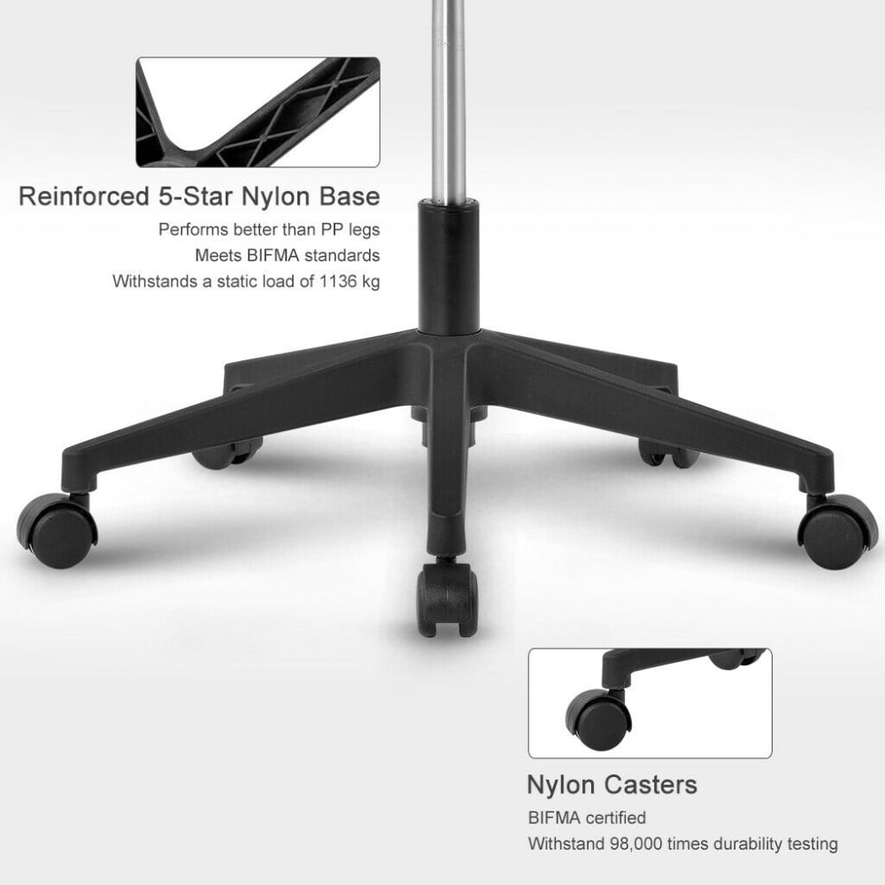 Sedia da Ufficio con Seduta Imbottita e Schienale in Rete