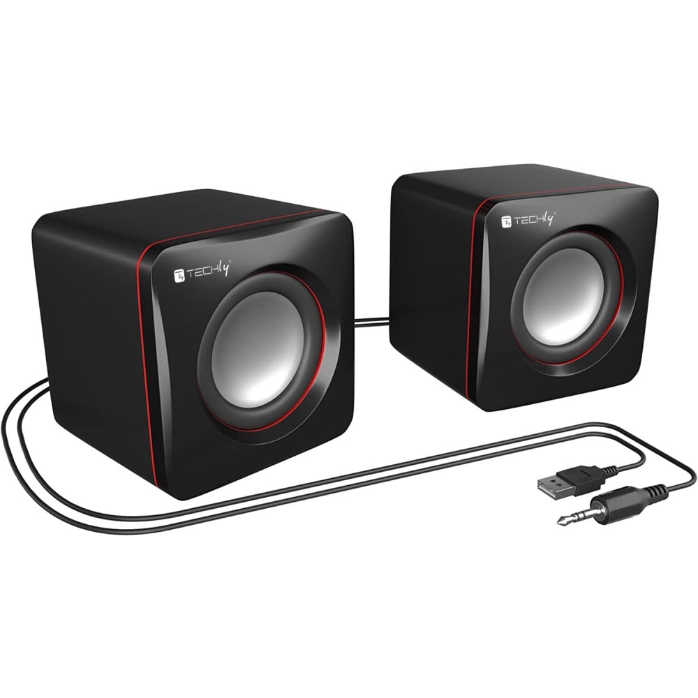 Set Altoparlanti Multimediali per Notebook e PC USB 2.0 e Jack 3,5 mm
