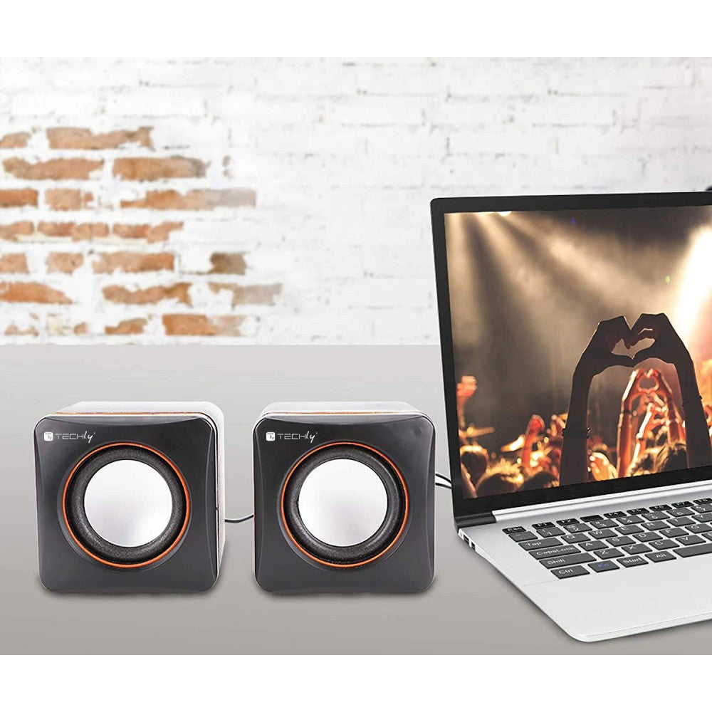 Set Altoparlanti Multimediali per Notebook e PC USB 2.0 e Jack 3,5 mm