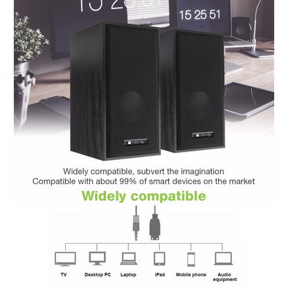Set Altoparlanti in Legno per Notebook e PC USB2.0 e Jack 3,5mm