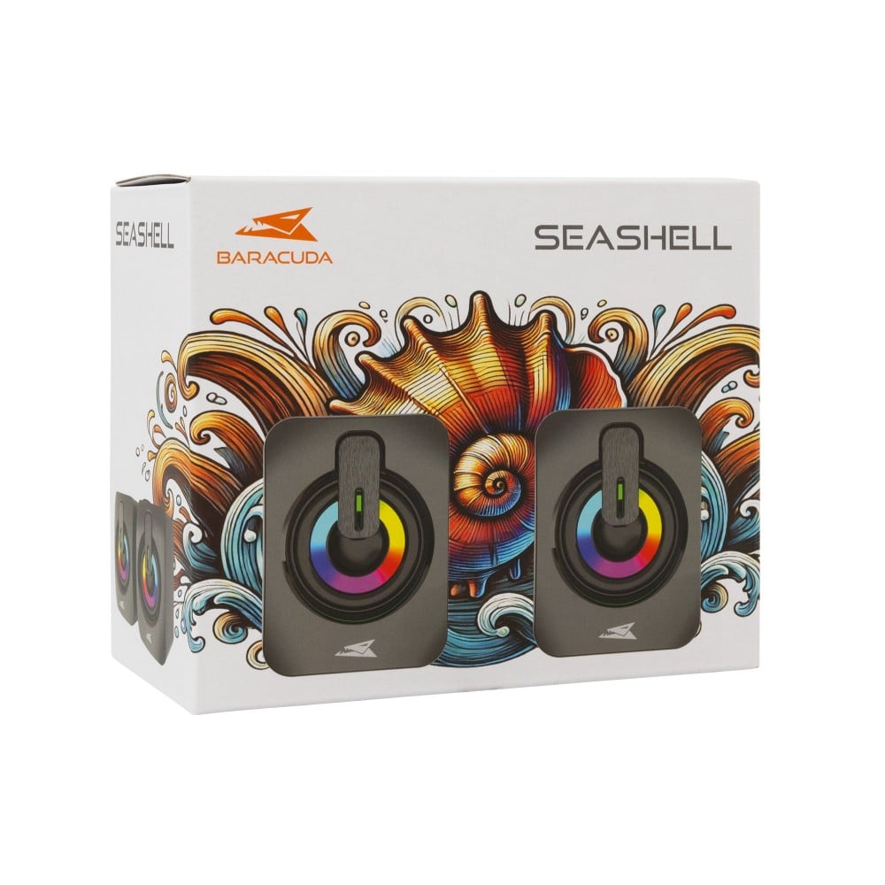Set Speaker 3.5mm Stereo USB con LED, SEASHELL