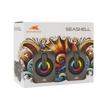 Set Speaker 3.5mm Stereo USB con LED, SEASHELL