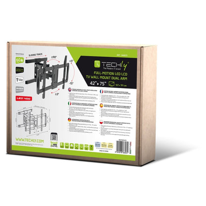 Staffa a Muro con Doppio Braccio per TV LCD 42-75'' Full-Motion