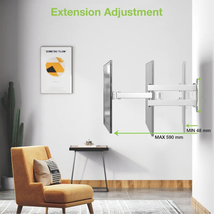 Supporto a Muro Ultra Slim per TV LED LCD 23-55'' Bianco