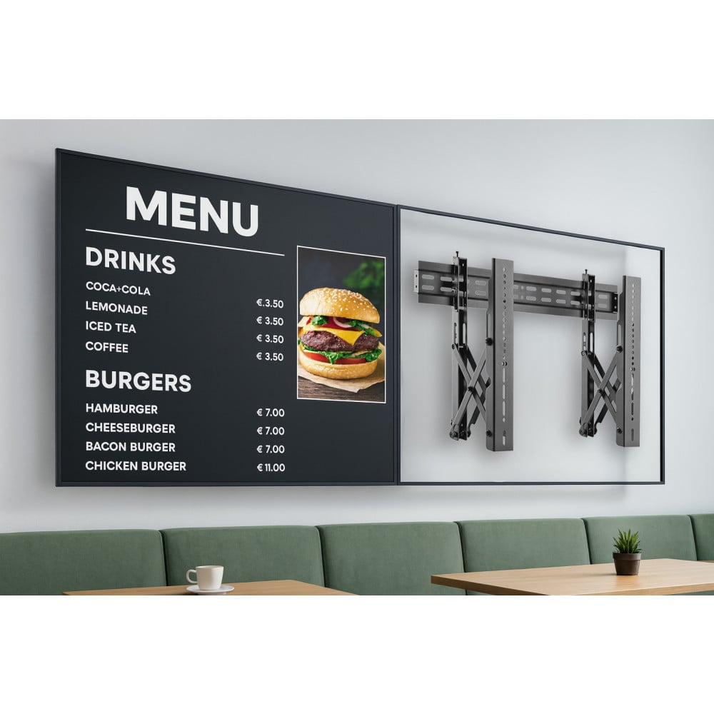 Supporto a Muro Video Wall Professionale Retrattile Antifurto per TV LED LCD 37-70”