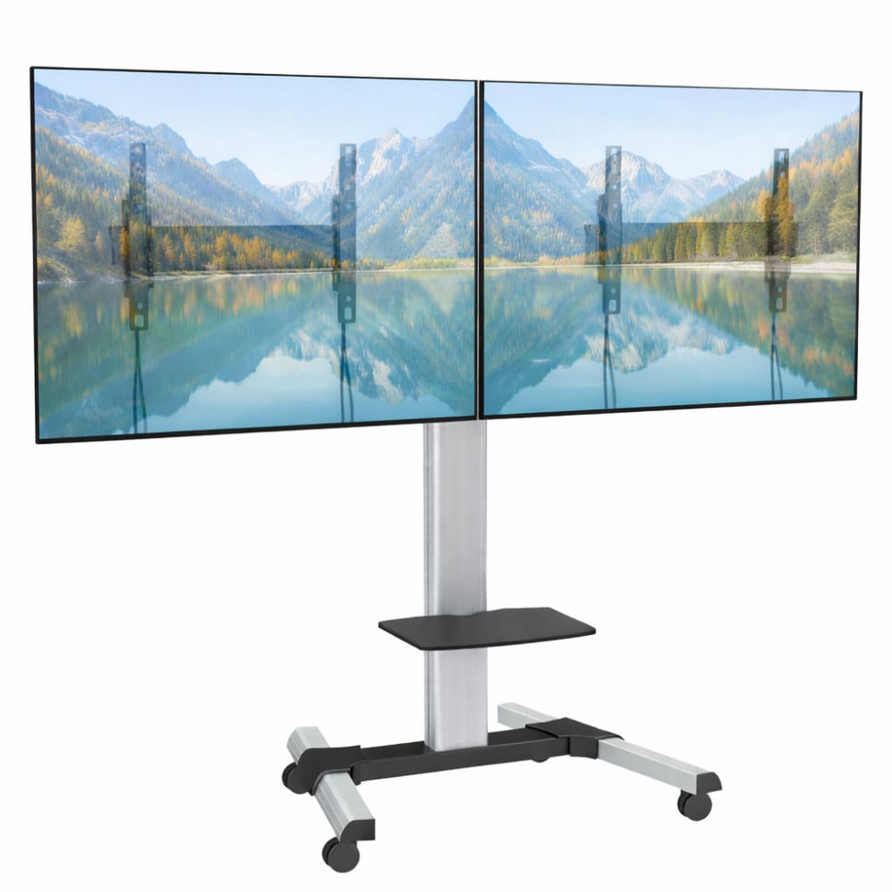 Supporto a Pavimento per 2 TV LED/LCD 25-55'' per Video Wall