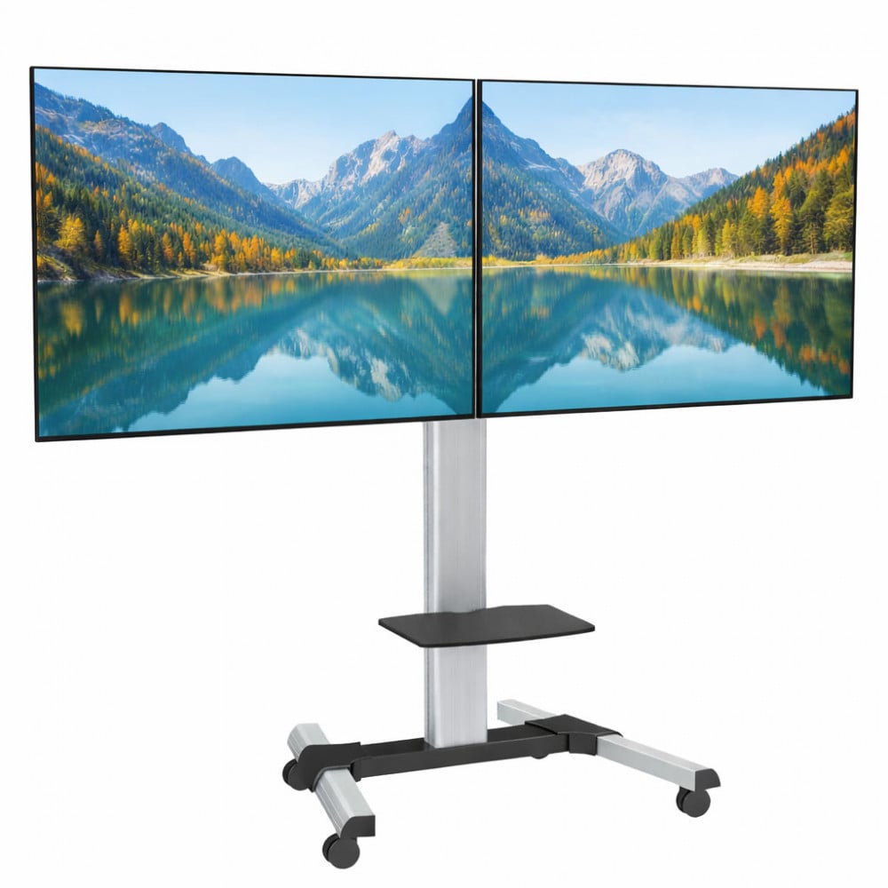 Supporto a Pavimento per 2 TV LED/LCD 25-55'' per Video Wall