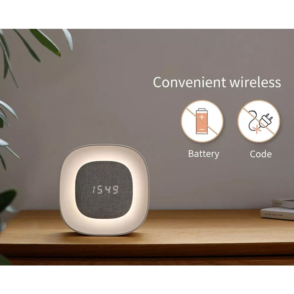 Sveglia Wireless Multifunzione con Luce Notturna Regolabile