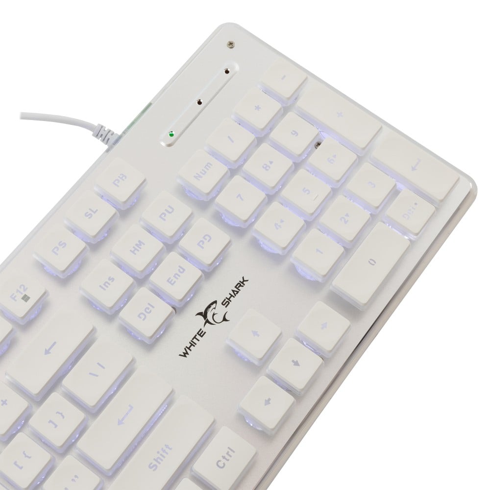 Tastiera Gaming USB 104 Tasti con Retroilluminazione LED Bianco