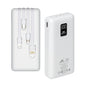 Battery Bank 20.000 mAh per smartphone e Tablet con 4 cavi di connessione integrati