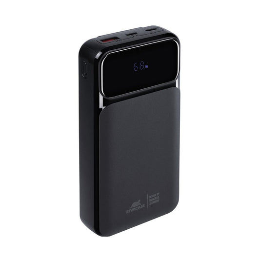 Battery Bank (20000 mAh) 22,5W fast charger con 3 cavi integrati ( di cui type C ed Usb con funzione ricarica ) Nera