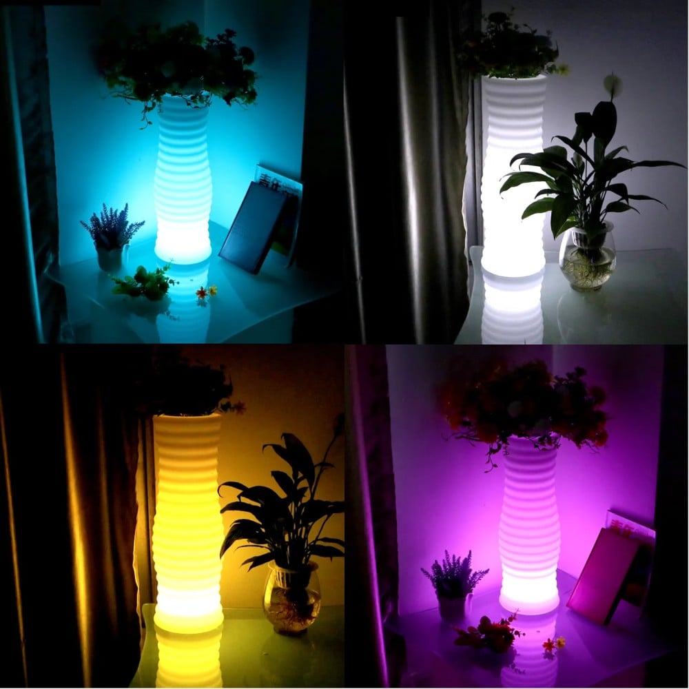 Vaso Luminoso LED RGB Multicolore IP54 con Telecomando