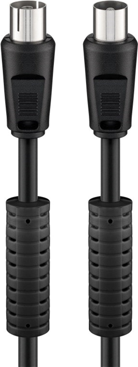 CAVO ANTENNA 1,5 M. NERO CON FERRITE ANTIDISTURBO