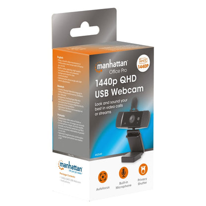 Webcam USB QHD 1440p con Cancellazione del Rumore