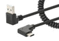 Cavo di Ricarica USB-A a USB-C&trade; 1m Spiralato Nero