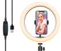 Luce LED Anello 20cm per 1/4'' Regolazione Luminosit&agrave; Stand Smartphone