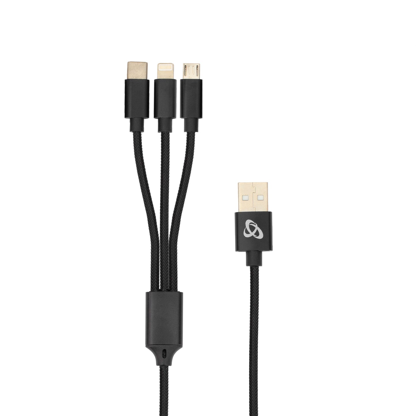 Multi Cavo di Ricarica da USB tipo A a USB-C&trade; MicroUSB e 8-pin 1m Nero