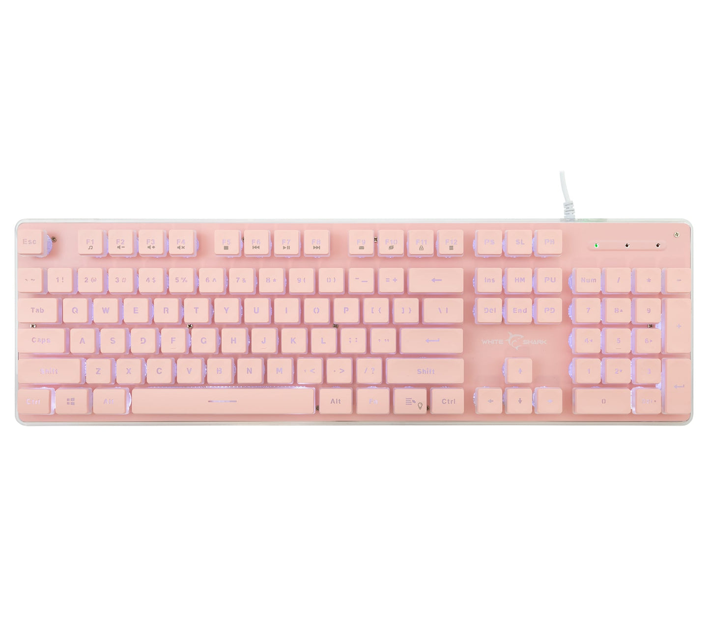 Tastiera Gaming USB 104 Tasti con Retroilluminazione LED Rosa