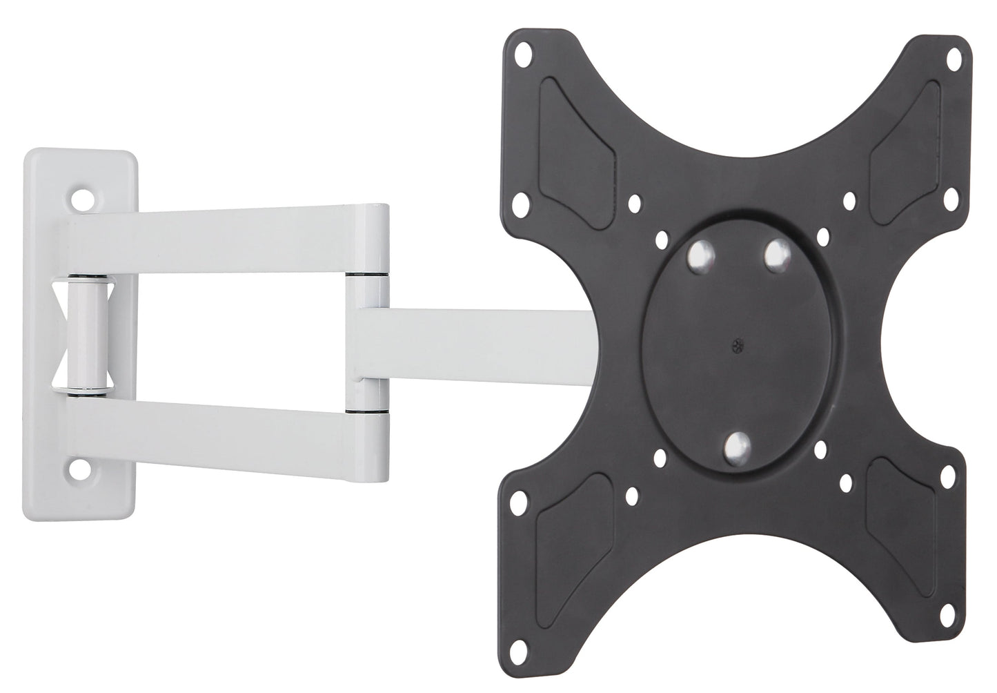 Supporto a Muro per TV LED LCD 19-37'' Inclinabile 3 Snodi Bicolor Bianco Nero