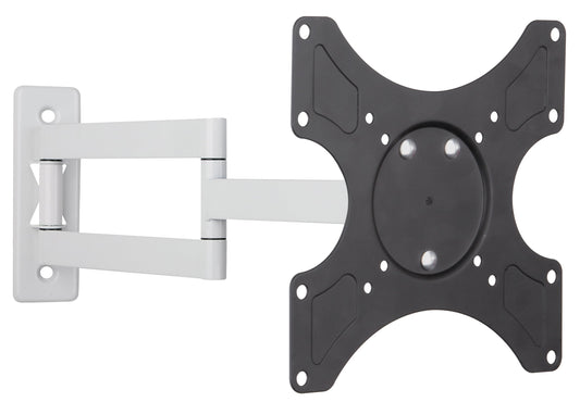 Supporto a Muro per TV LED LCD 19-37'' Inclinabile 3 Snodi Bicolor Bianco Nero