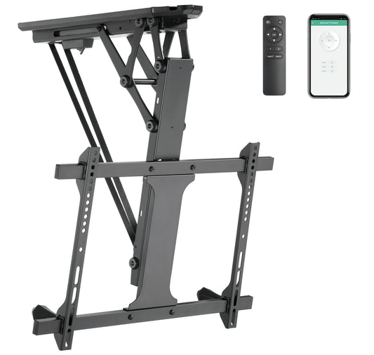 Supporto TV Motorizzato da Soffitto Inclinabile Integrazione Smart Home per TV da 32 a 70''