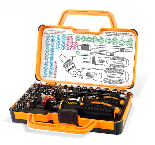 Kit Valigetta 69 pezzi Cacciaviti Bussole e Punte Professionali