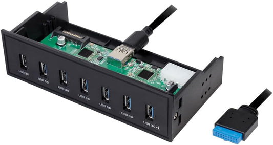 Hub USB Interno 5,25'' 7 porte USB 3.2 Gen1 con Ricarica Veloce