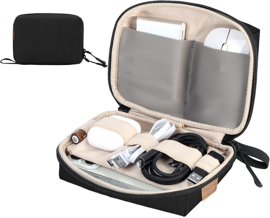 Borsa Organizer Compatta per Accessori Ufficio Fotografia Viaggi, Nero