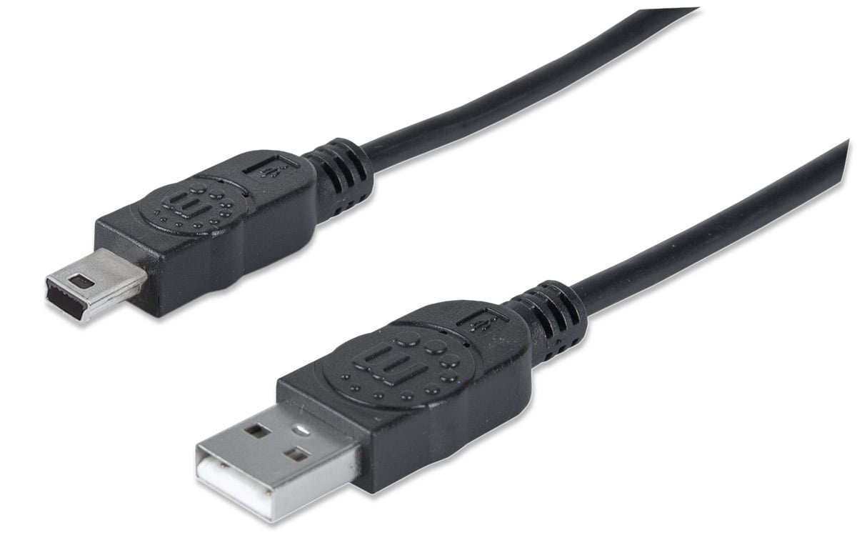 Cavo USB 2.0 A maschio/mini B 5 pin maschio 1,8 m Nero