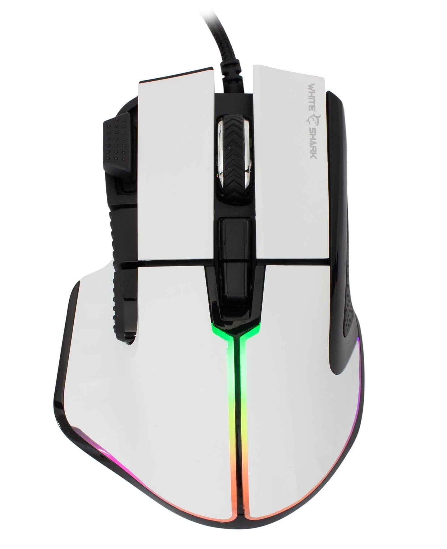 Mouse Ottico USB Gaming 12000 Dpi 9 Tasti Retroilluminazione LED RGB Bianco, MARROK