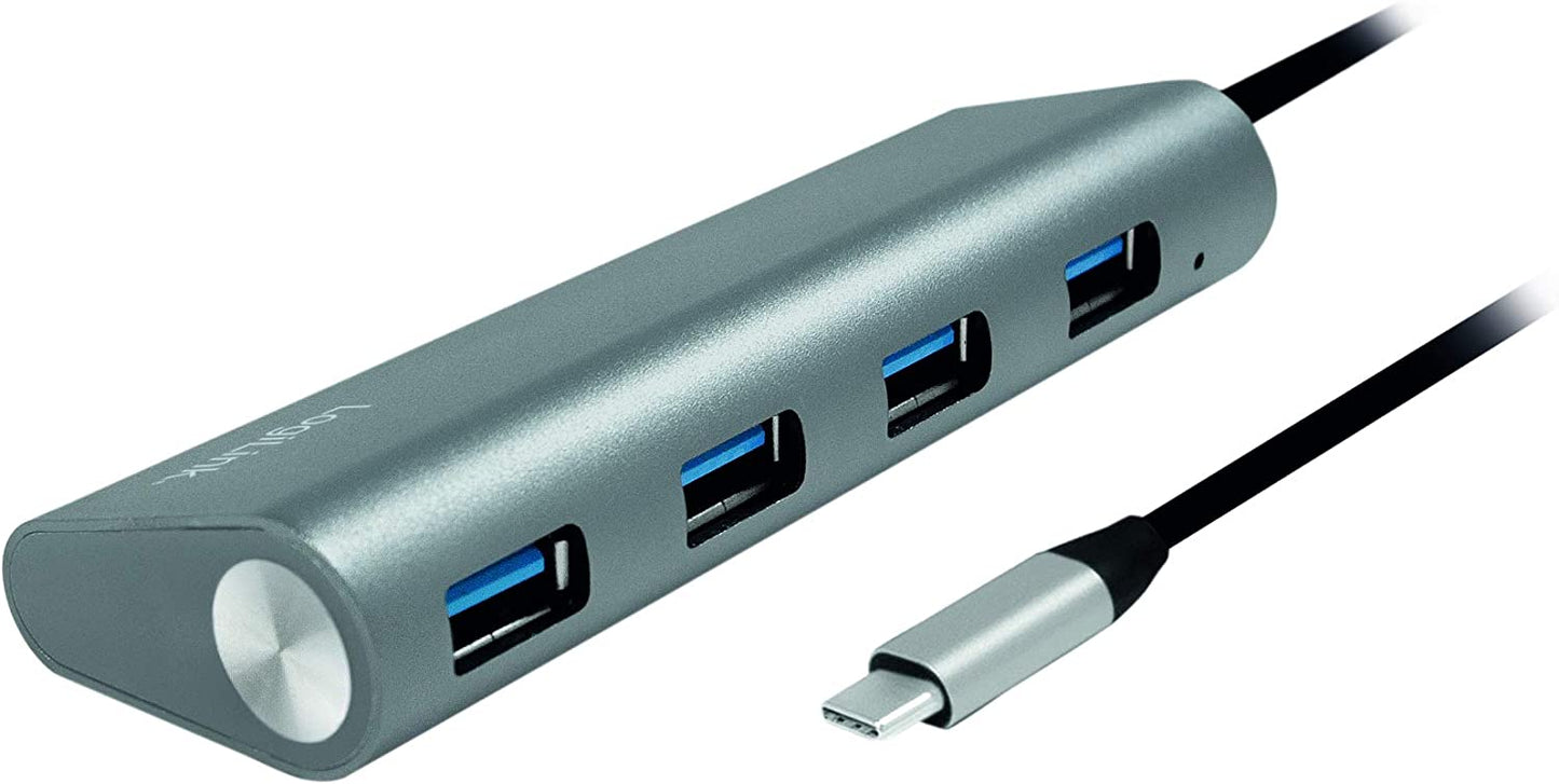 Hub USB-C™ SuperSpeed 4 Porte Alluminio Silver
