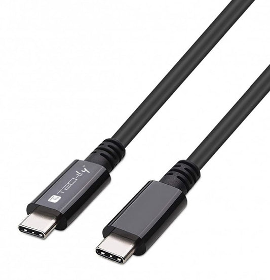 Cavo USB 4 Gen 3 Type-C™ Thunderbolt M/M E-Mark 8K 40Gbps 100W PD 0,8m Nero