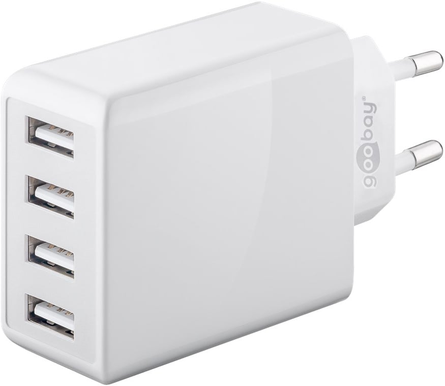 Caricatore da Muro USB a 4 vie 30W Bianco