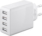 Caricatore da Muro USB a 4 vie 30W Bianco