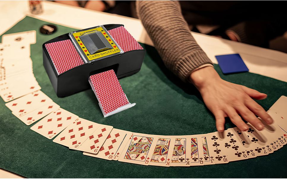 Mescolatore di Carte Automatico a Batteria per Uno/Due Mazzi