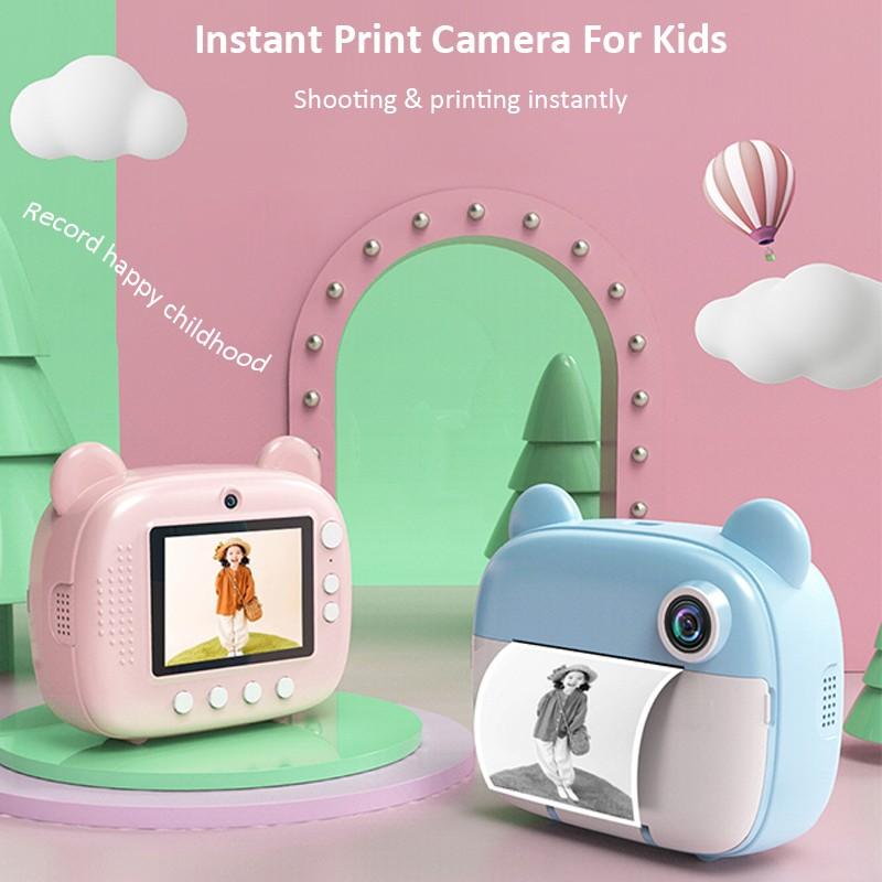 Fotocamera con stampa istantanea per bambini fotocamera per stampa termica fotocamera digitale fotocamera per bambina videocamera per bambini