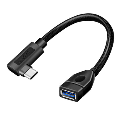 Cavo USB 3.2 Gen2 OTG USB-C Maschio Angolato a USB-A Femmina 0,2 m