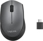 Mouse Ottico Wireless Ricevitore USB-C™ 1200 Dpi Nero