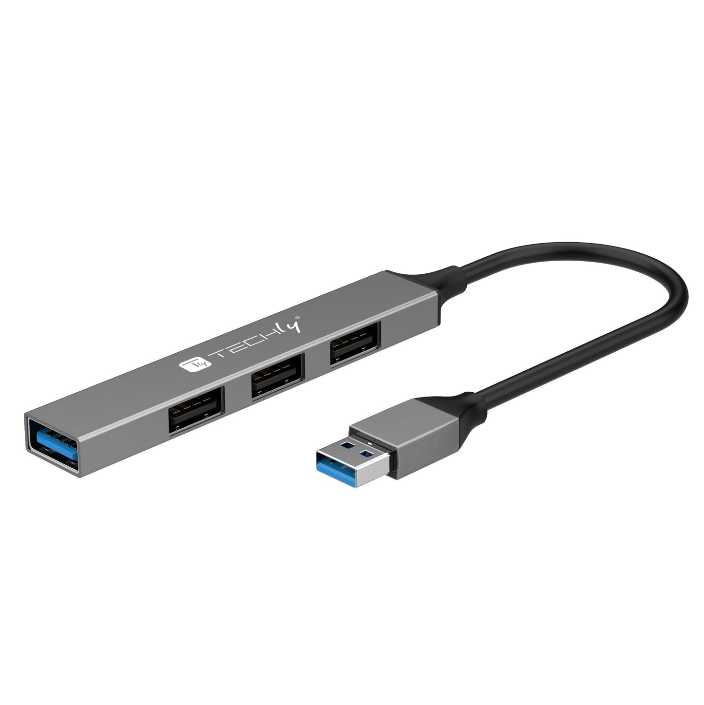 Hub USB-A 3.2 a 4 porte USB-A Slim in Metallo