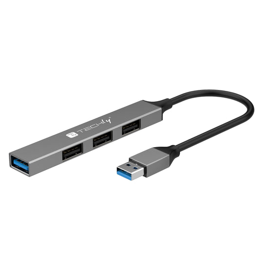 Hub USB-A 3.2 a 4 porte USB-A Slim in Metallo