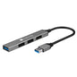 Hub USB-A 3.2 a 4 porte USB-A Slim in Metallo