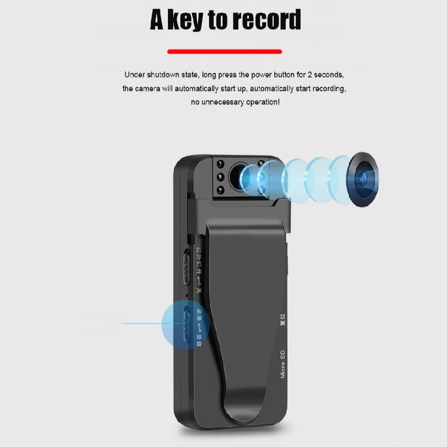 Mini camera digitale portatile con risoluzione HD 1080p